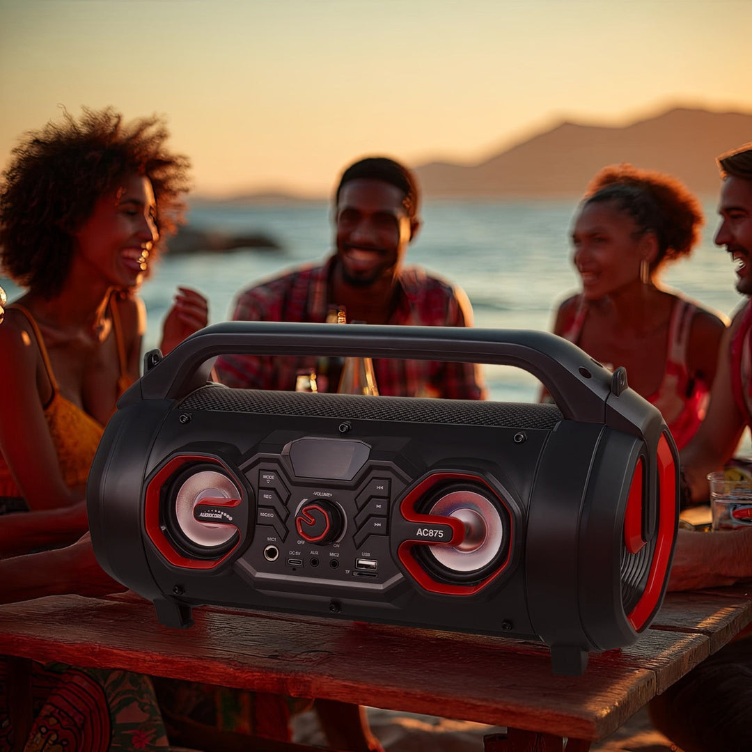 Audiocore bærbar bas-højttaler, Bluetooth 5.0, FM-radio, micro-kort, SDIPX4, 2000 mAh, AC875