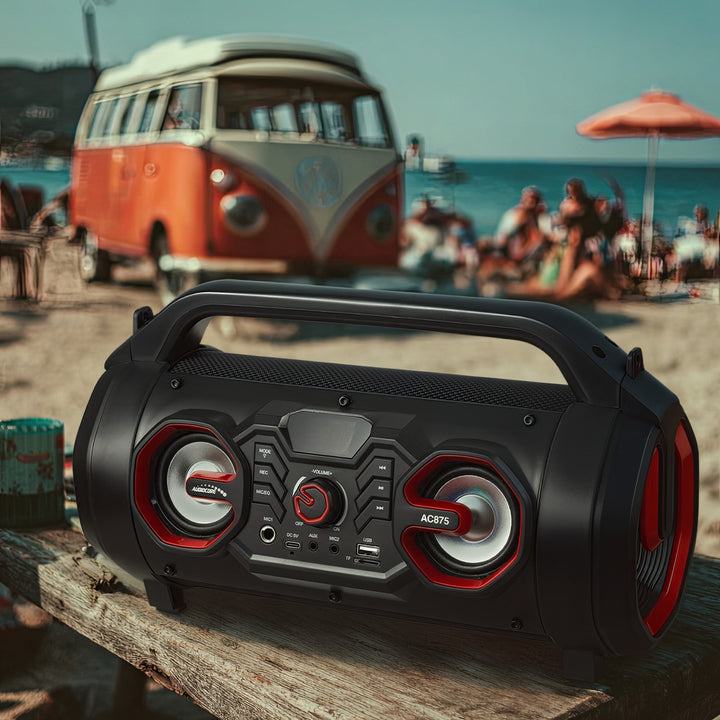 Audiocore bærbar bas-højttaler, Bluetooth 5.0, FM-radio, micro-kort, SDIPX4, 2000 mAh, AC875