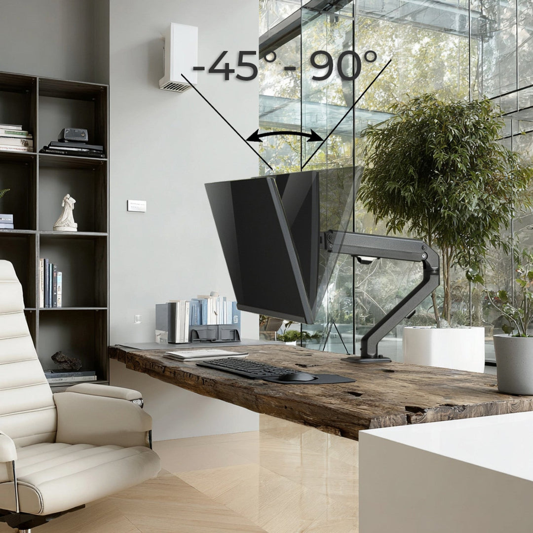 Maclean universal bordholder til skærm, mekanisk fjeder 17"-27" 7 kg, VESA 75x75,100x100, MC-906