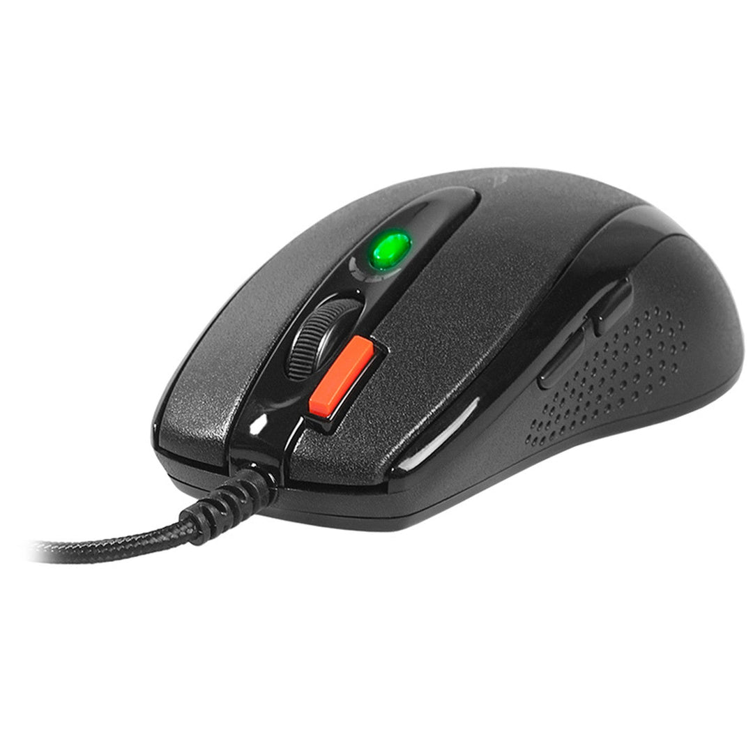 Mus + musemåtte-sæt fra A4Tech, 7 knapper, optisk sensor, USB, X-Game X-7120