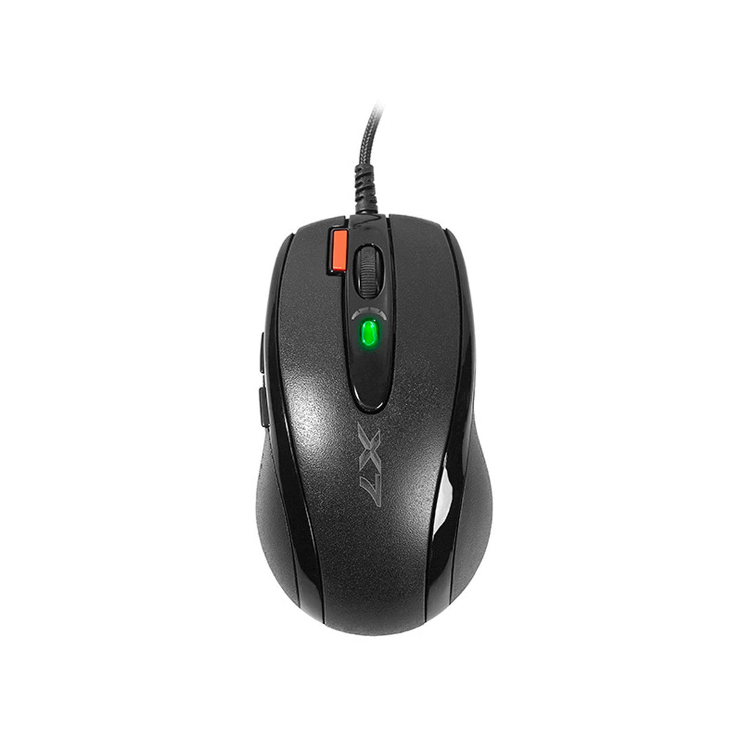 Mus + musemåtte-sæt fra A4Tech, 7 knapper, optisk sensor, USB, X-Game X-7120