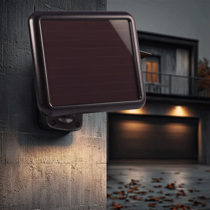 Solar LED-projektør med bevægelsessensor Maclean Energy IP44, 6W, 360lm, 6000K kold hvid, Li-ion-batteri 2400 mAh, 5,5V DC MCE442