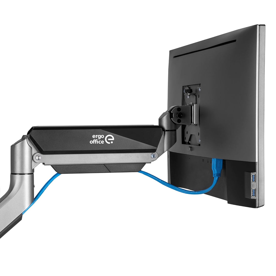 Ergo Office universal bordholder til skærm, gasfjeder 17"-35" 15 kg, VESA 75x75 / 100x100, ER-445