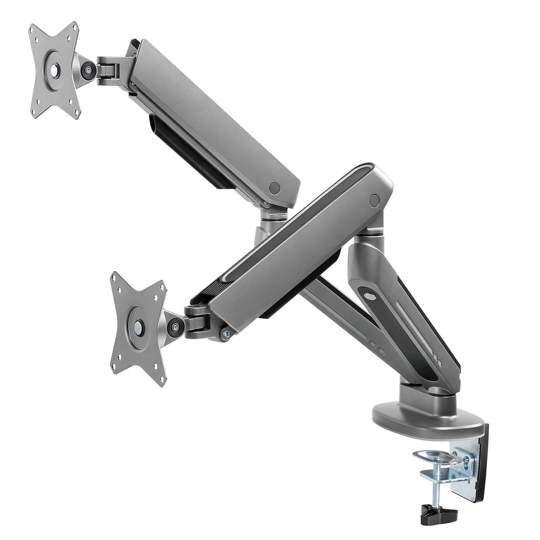 NanoRS-holder til to gaming-skærme, RGB-LED-belysning, 17-32", maks. 9 kg, VESA 75x75 / 100x100, RS166