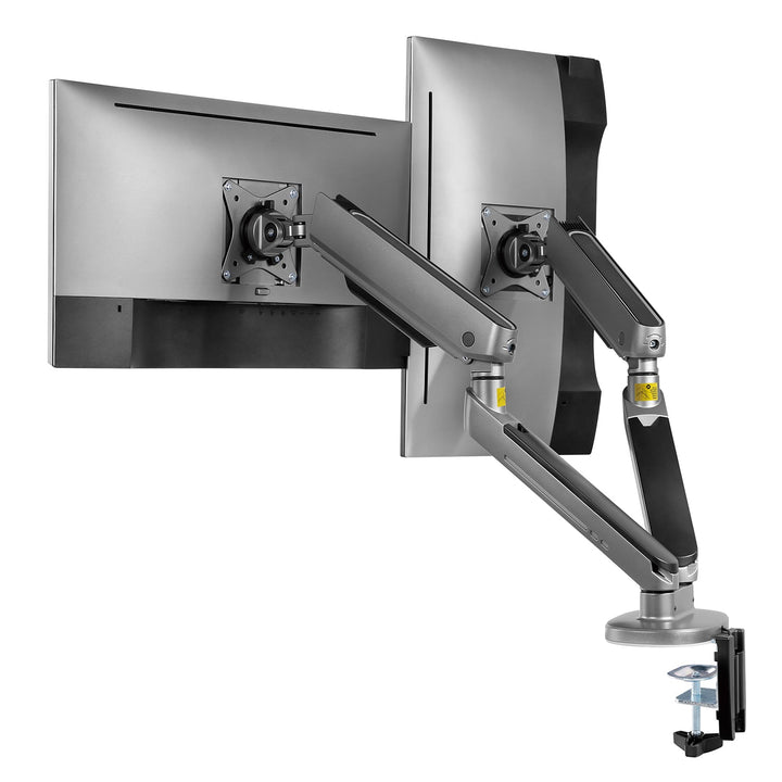 NanoRS-holder til to gaming-skærme, RGB-LED-belysning, 17-32", maks. 9 kg, VESA 75x75 / 100x100, RS166