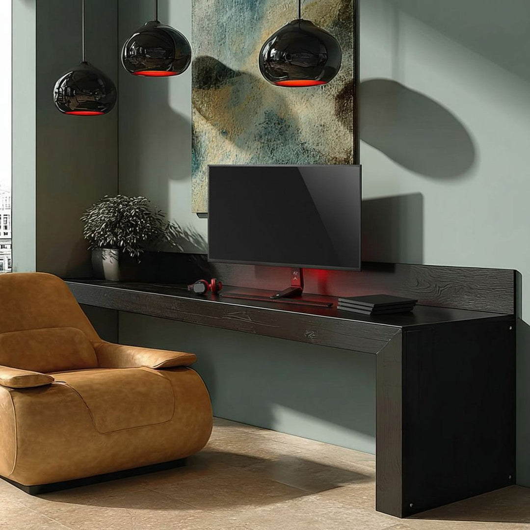 Gaming-monitorholder NanoRS, højdejustering, RGB LED, 32-55", maks. VESA 400x400, maks. 40 kg, RS167