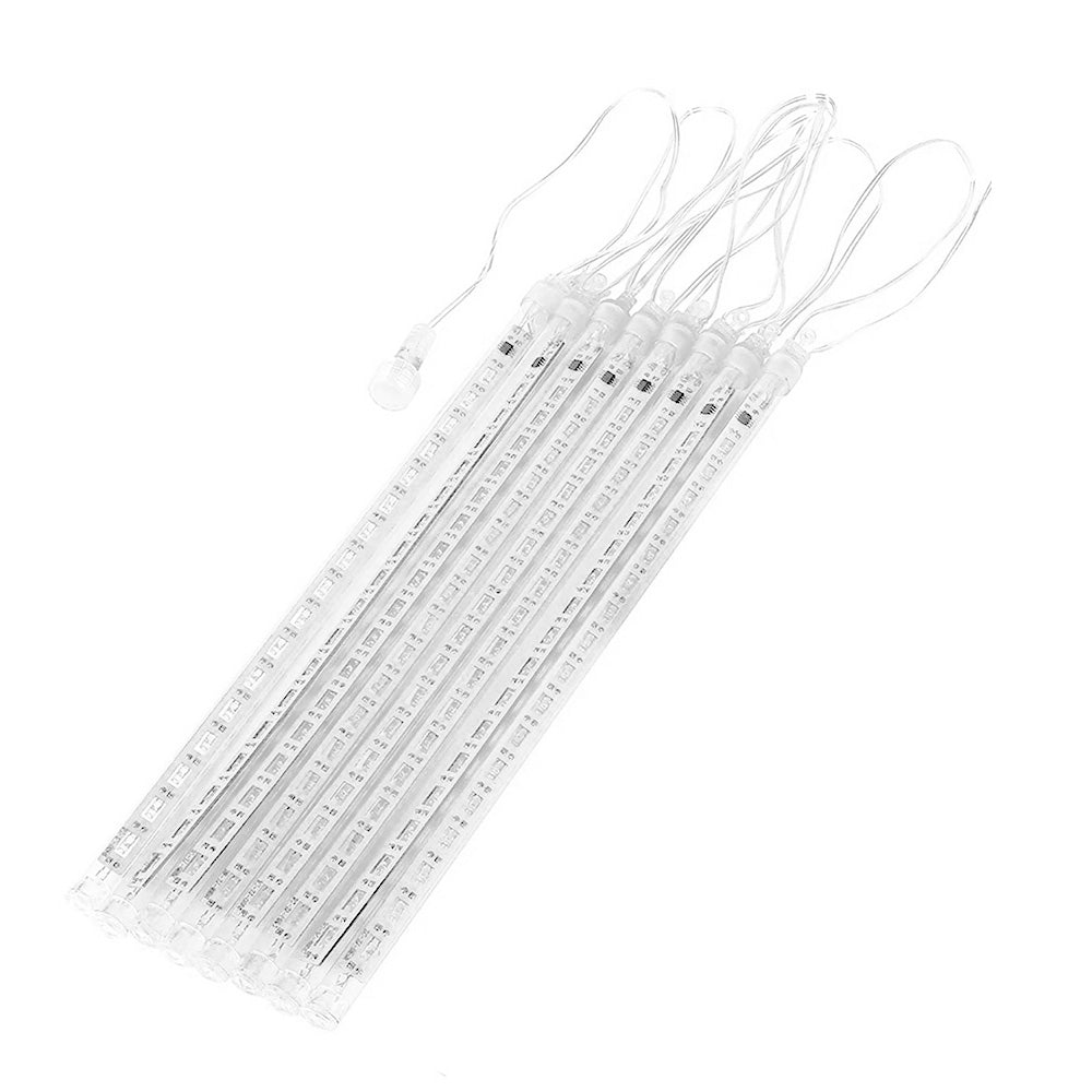 Maclean solcellelamper, 2,4 m lange, 144 LED-dioder, 8 RGB-istapper, faldende istapper-tilstand, Li 800 mAh-batteri, MCE412