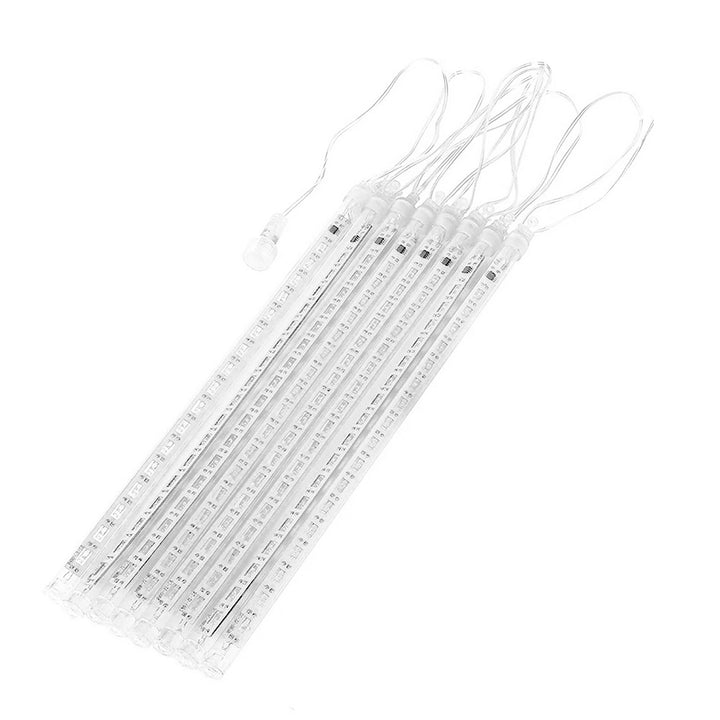 Maclean solcellelamper, 2,4 m lange, 144 LED-dioder, 8 RGB-istapper, faldende istapper-tilstand, Li 800 mAh-batteri, MCE412