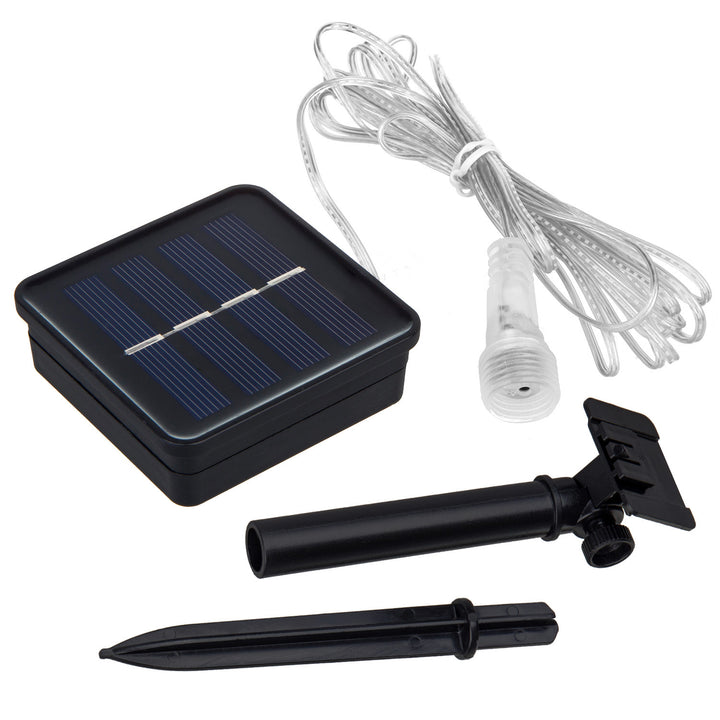 Maclean solcellelamper, 2,4 m lange, 144 LED-dioder, 8 RGB-istapper, faldende istapper-tilstand, Li 800 mAh-batteri, MCE412