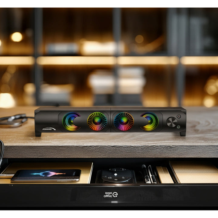 Audiocore 3Wx2 computerhøjttalere, LED, USB 5v, line-in, AC955