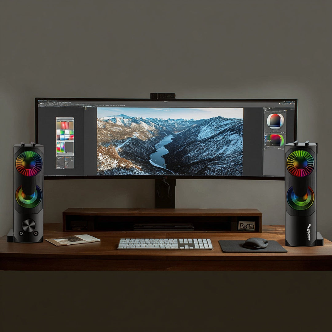 Audiocore 3Wx2 computerhøjttalere, LED, USB 5v, line-in, AC955