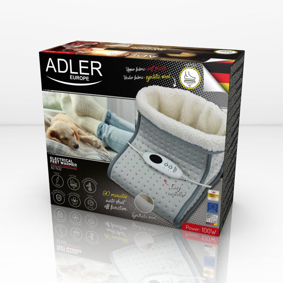 Elektrisk fodvarmer med LCD-fjernbetjening Adler AD 7432