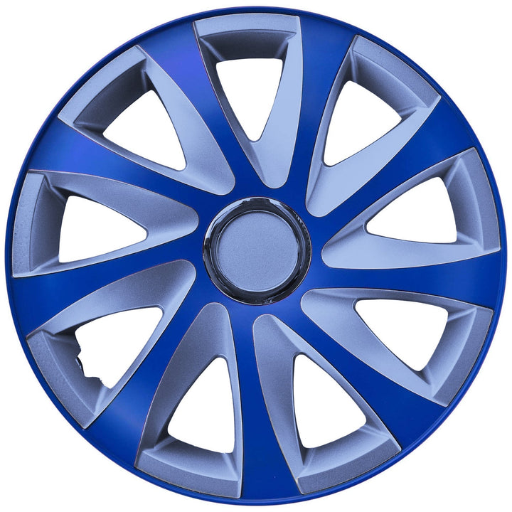 16'' NRM EXTRA DRIFT BLUE SILVER hjulkapsler, blå-sølvfarvede, 4 stk.