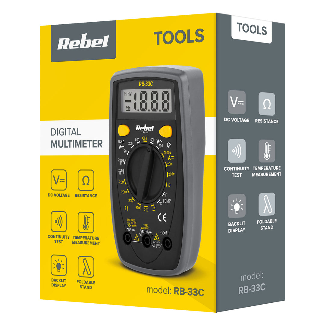 Præcist digitalt universalmåleinstrument Rebel RB-33C