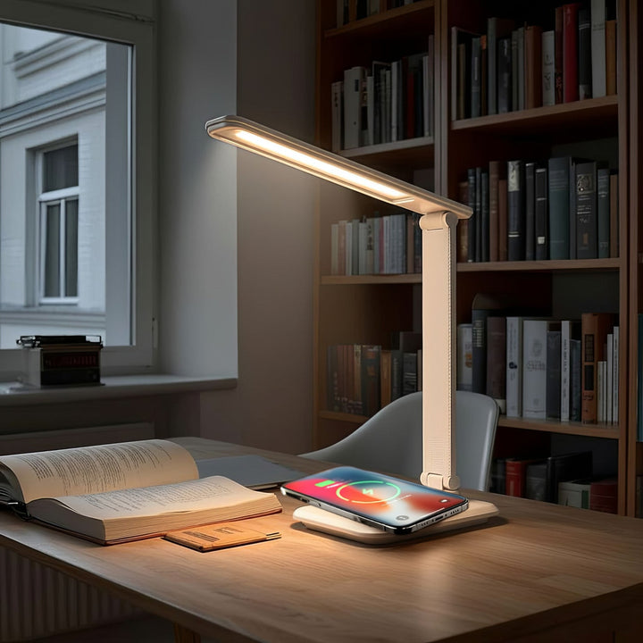 Maclean LED-bordlampe, maks. 9 W, 220-240 V AC, farveændring, dæmpbar, trådløs oplader, 450 lm, MCE616 W