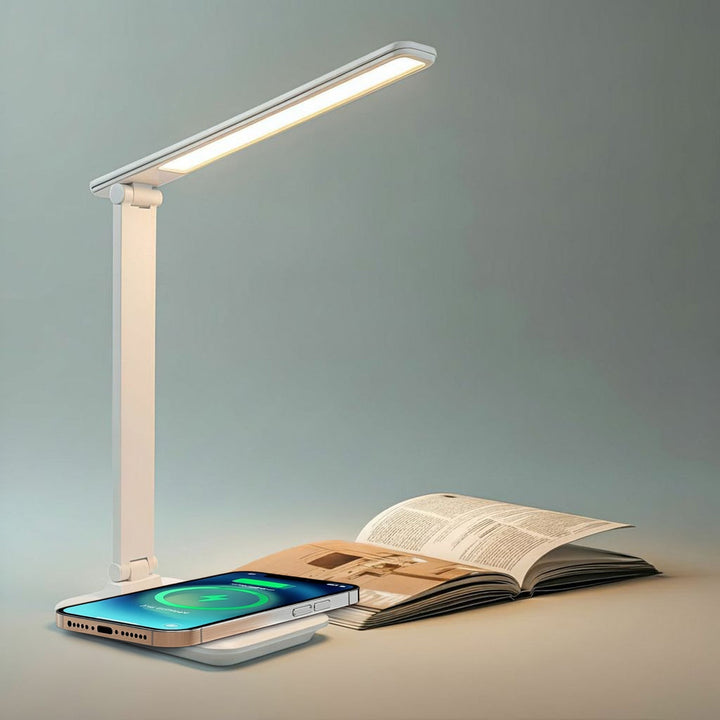 Maclean LED-bordlampe, maks. 9 W, 220-240 V AC, farveændring, dæmpbar, trådløs oplader, 450 lm, MCE616 W