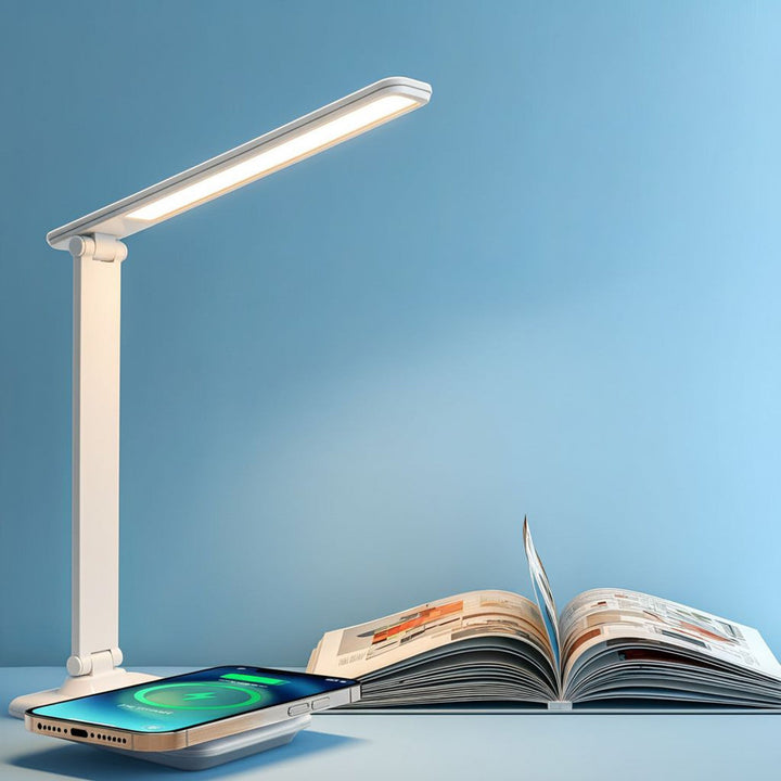 Maclean LED-bordlampe, maks. 9 W, 220-240 V AC, farveændring, dæmpbar, trådløs oplader, 450 lm, MCE616 W