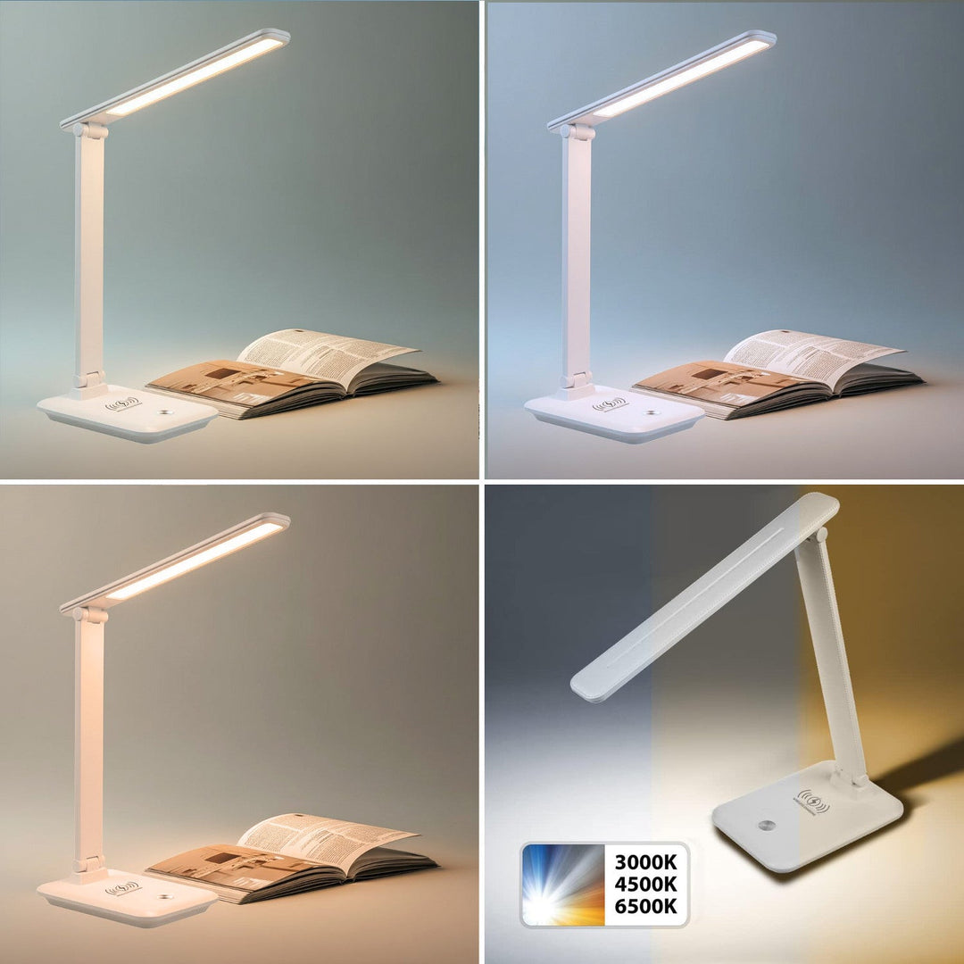 Maclean LED-bordlampe, maks. 9 W, 220-240 V AC, farveændring, dæmpbar, trådløs oplader, 450 lm, MCE616 W