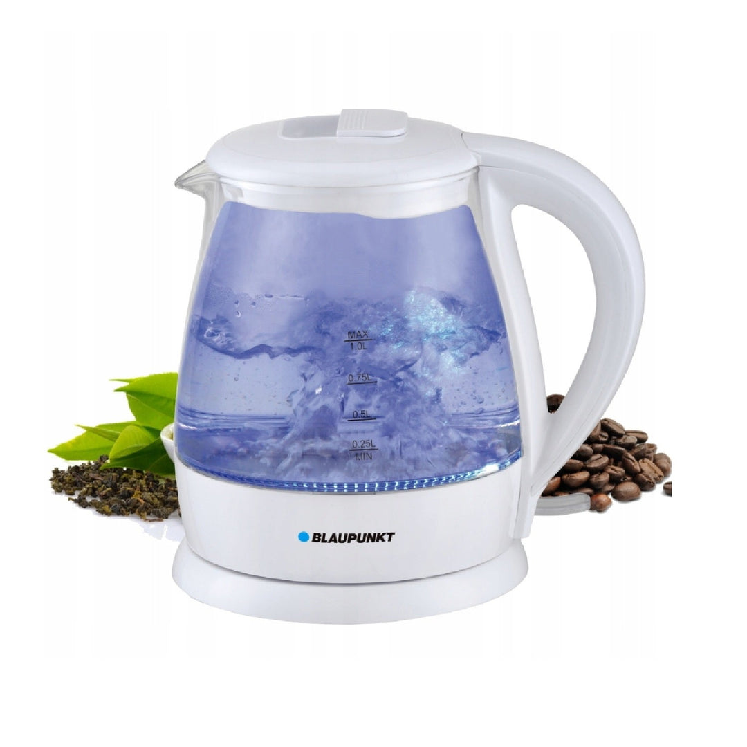 Elektrisk kedel i glas med LED, 1 l, Blaupunkt EKG301