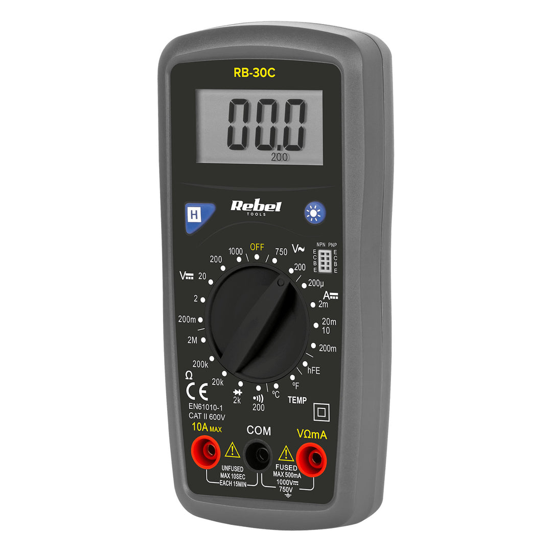 Præcist digitalt universalmåleinstrument Rebel RB-30C