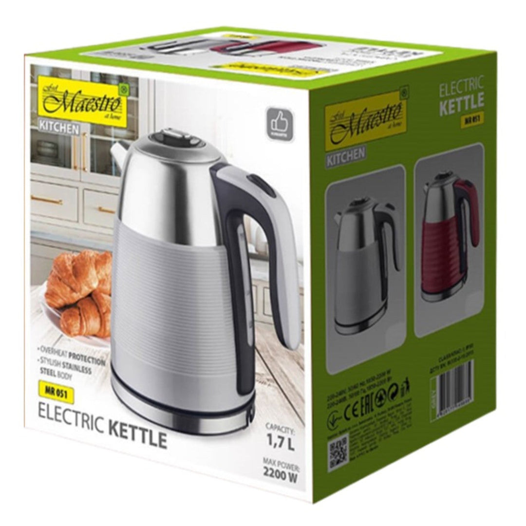 Elkedel 1,7 l Maestro MR-051-GREY – grå farve
