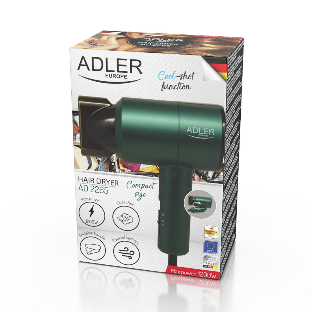 Lille hårtørrer 1200W Adler AD 2265 med foldbar håndtag