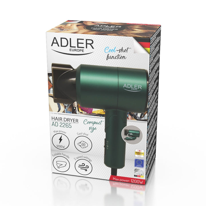 Lille hårtørrer 1200W Adler AD 2265 med foldbar håndtag