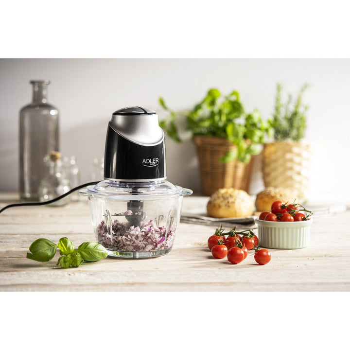 Adler AD 4082 300W kompostkværn med glasskål og rustfri stålknive