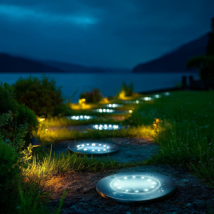 Maclean IP44 solcellelampe til haven, 12 LED SMD, 4000K, Ni-MH 600 mAh, 0,7W, MCE318