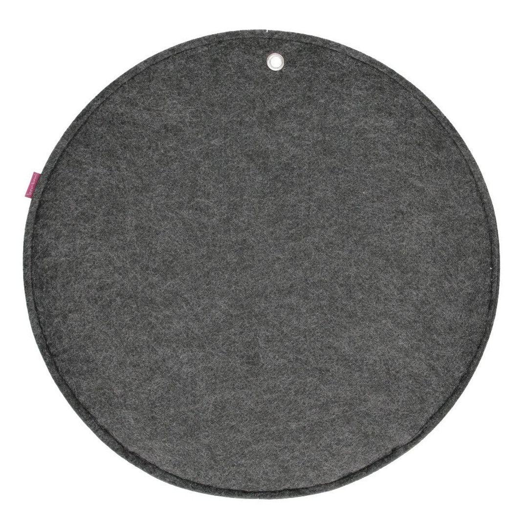 Bertoni vægorganizer i filt, cirkel XL, diameter 45 cm – antracit, 4 lommer