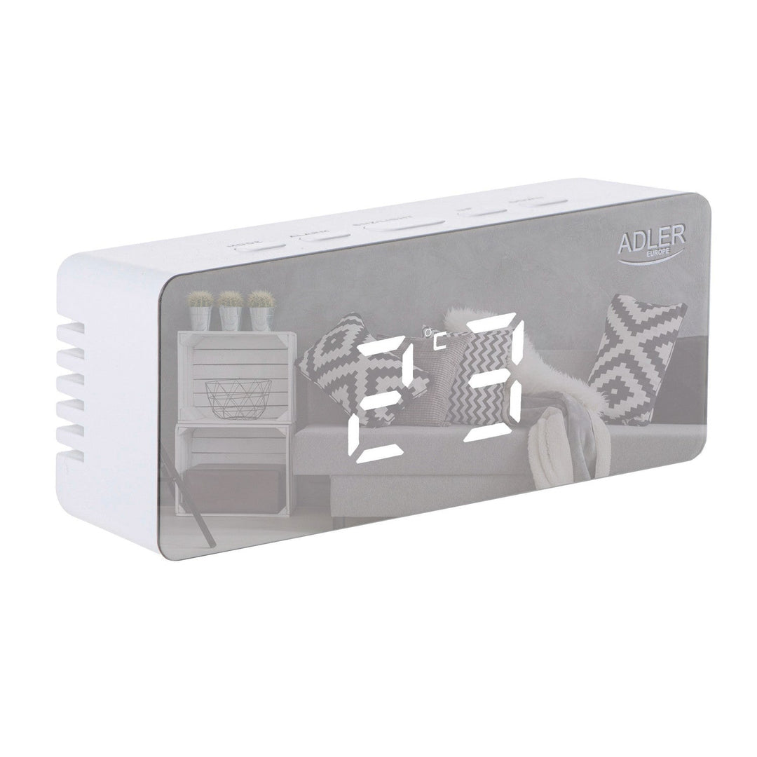 Vækkeur med LED-display og termometer Adler AD 1189 W