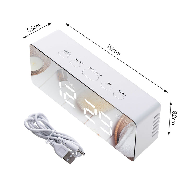 Vækkeur med LED-display og termometer Adler AD 1189 W