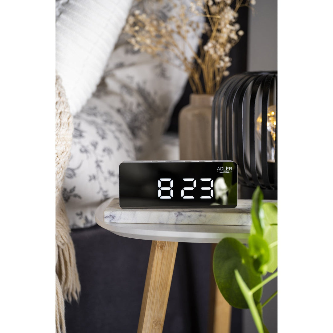 Vækkeur med LED-display og termometer Adler AD 1189 W