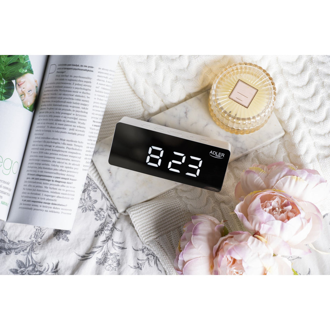 Vækkeur med LED-display og termometer Adler AD 1189 W