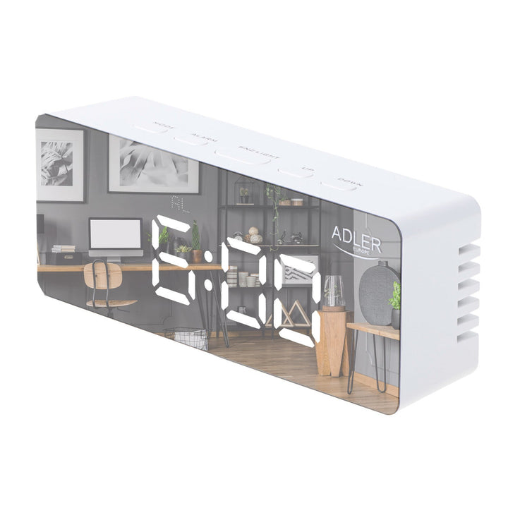 Vækkeur med LED-display og termometer Adler AD 1189 W
