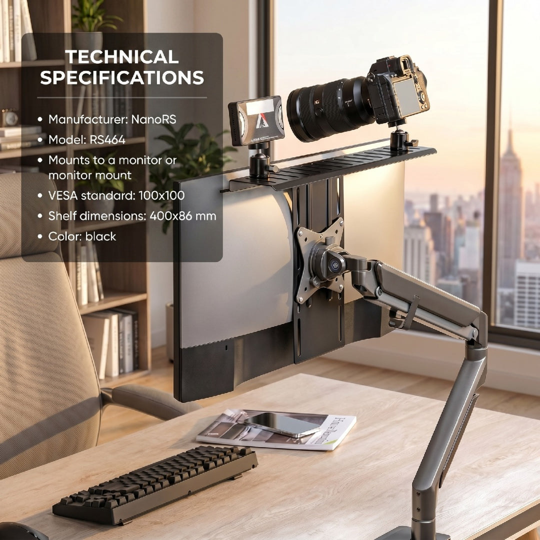 All-In-One NanoRS-holder/hylde til kamera/videokamera/projektor, YouTube, VESA 100x100, RS464
