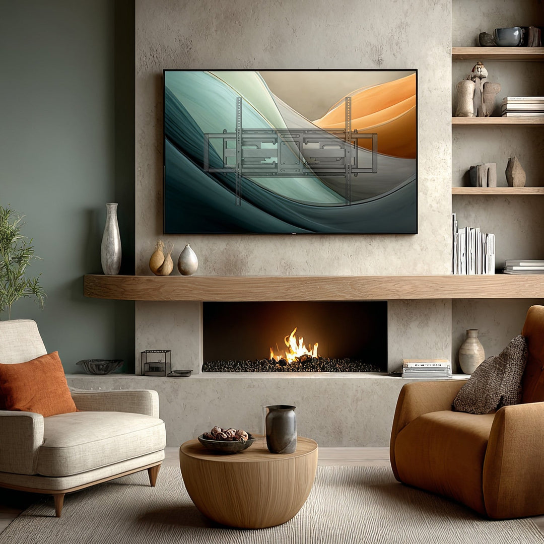 Maclean økonomisk tv-beslag, maks. VESA900x600, 60-120", 120 kg, sort, MC-482