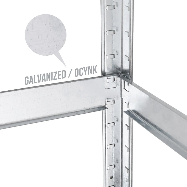 Metalopbevaringsreol, skab 175 kg x5 180x90x40cm GreenBlue, galvaniseret, sammenklappelig, MDF, GB378