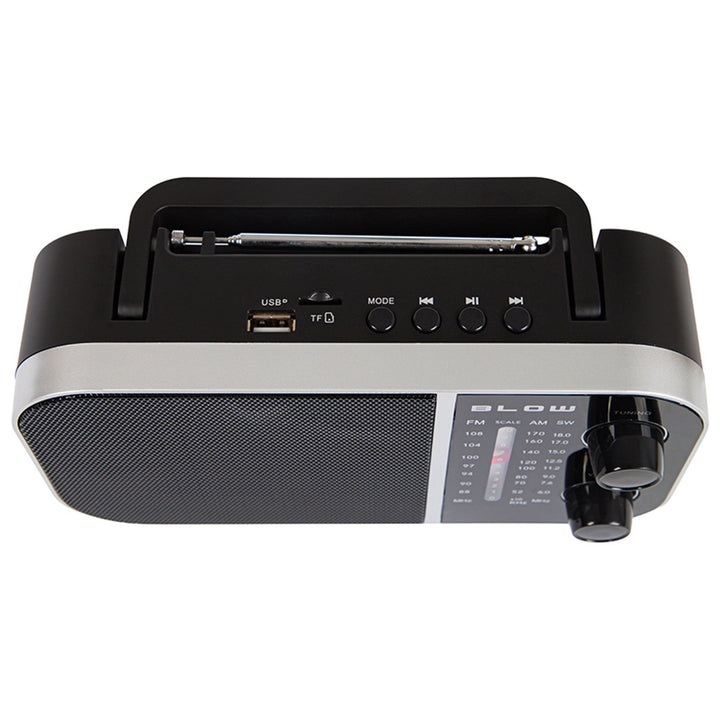 RA6 bærbar analog AM/FM-radio, batteri- og netstrømforsyning Blow