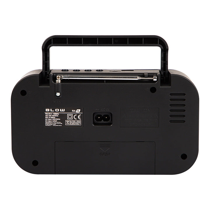RA6 bærbar analog AM/FM-radio, batteri- og netstrømforsyning Blow