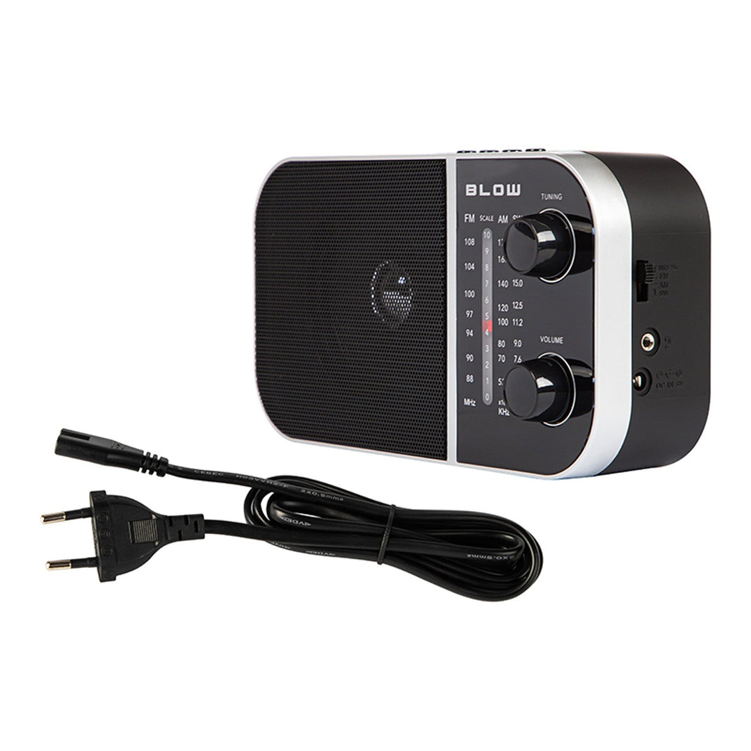 RA6 bærbar analog AM/FM-radio, batteri- og netstrømforsyning Blow