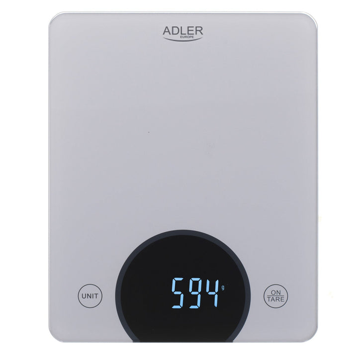 Adler AD 3173s Køkkenvægt op til 10 kg LED, mål 20 x 16 cm