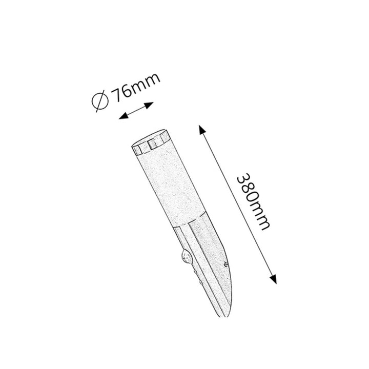 UDENDØRS VÆGLAMPE MED BEVÆGELSESSENSOR RABALUX INOX TORCH 8266