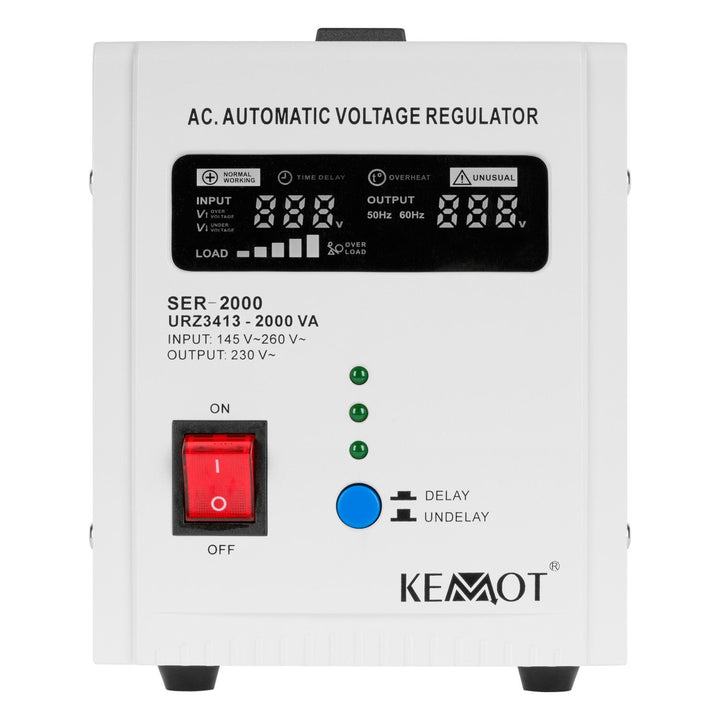 Automatisk spændingsstabilisator 230 V KEMOT SER-2000