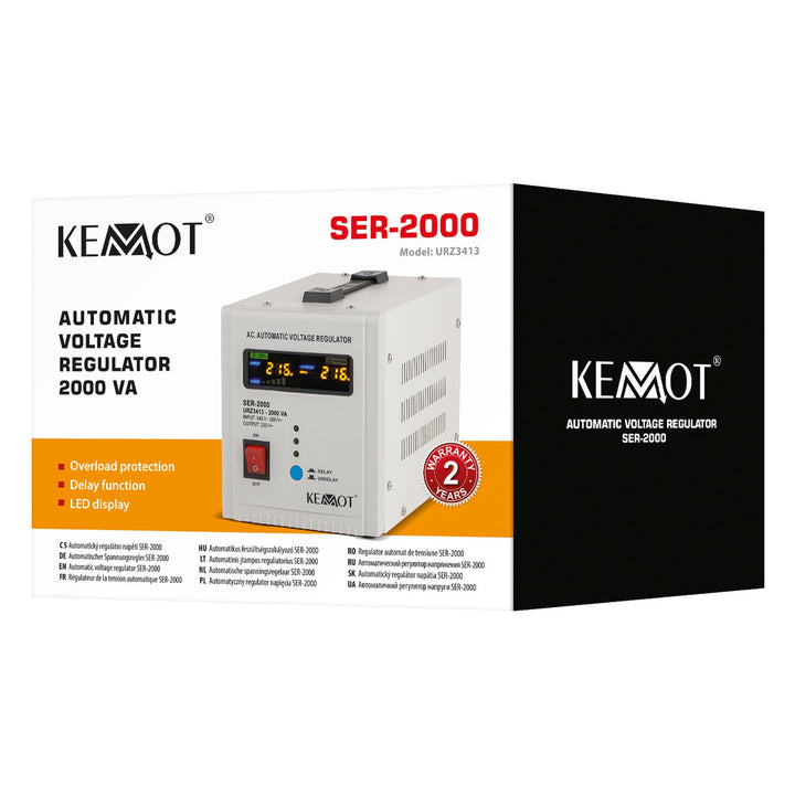 Automatisk spændingsstabilisator 230 V KEMOT SER-2000