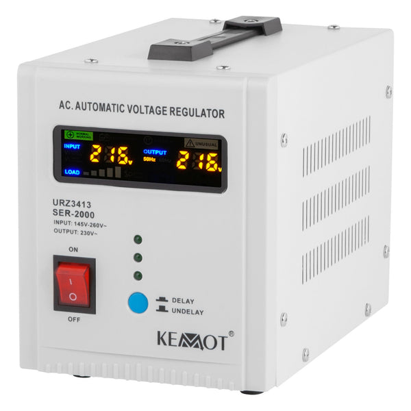 Automatisk spændingsstabilisator 230 V KEMOT SER-2000