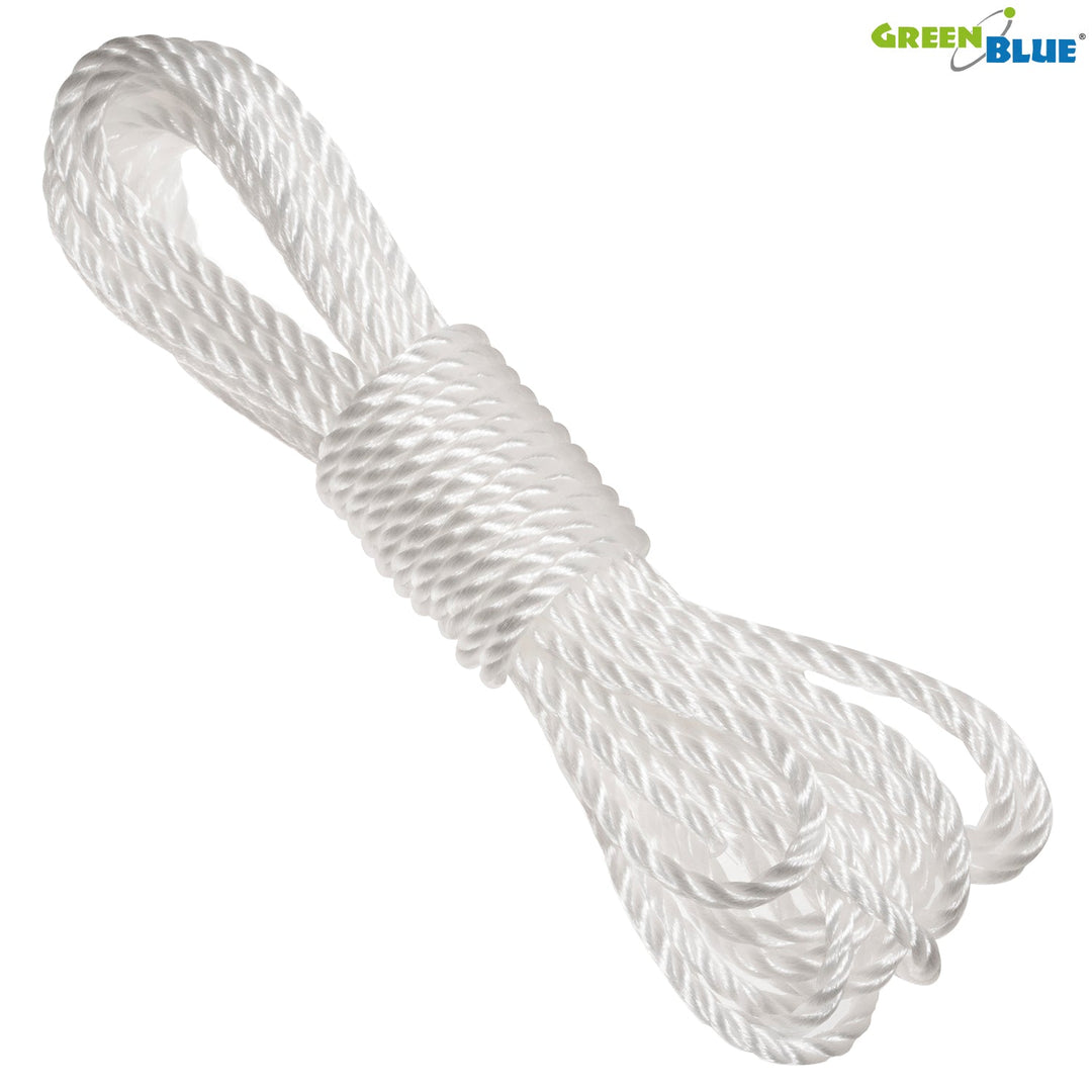 UV GreenBlue solsejl til haven, polyester, 5 m², cremefarvet + monteringssæt