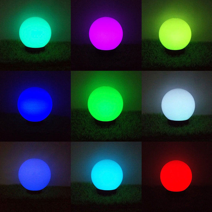 GreenBlue solcellelampe til haven, kugleformet, 15 x 48 cm, farvet LED RGB, GB122 + 25 x 58 cm GB166