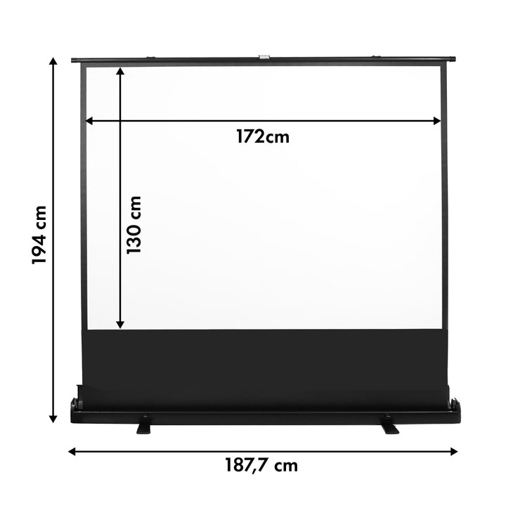 Maclean bærbar projektionsskærm, kompakt, gulvmodel, 86", 4:3, MC-963