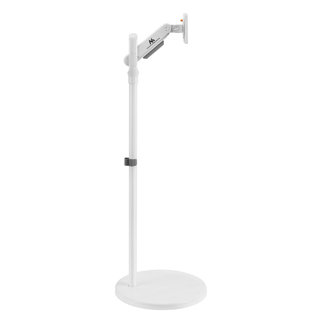 Mobil gulvstativ til skærm/tv Maclean, gasfjeder, 17"-35", 2-10 kg, hvid, MC-970W
